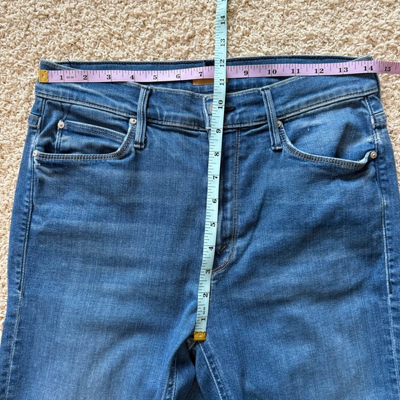 MOTHER The Mid Rise Dazzler Ankle Fray Medium Blue Wash 29 - Picture 10 of 13